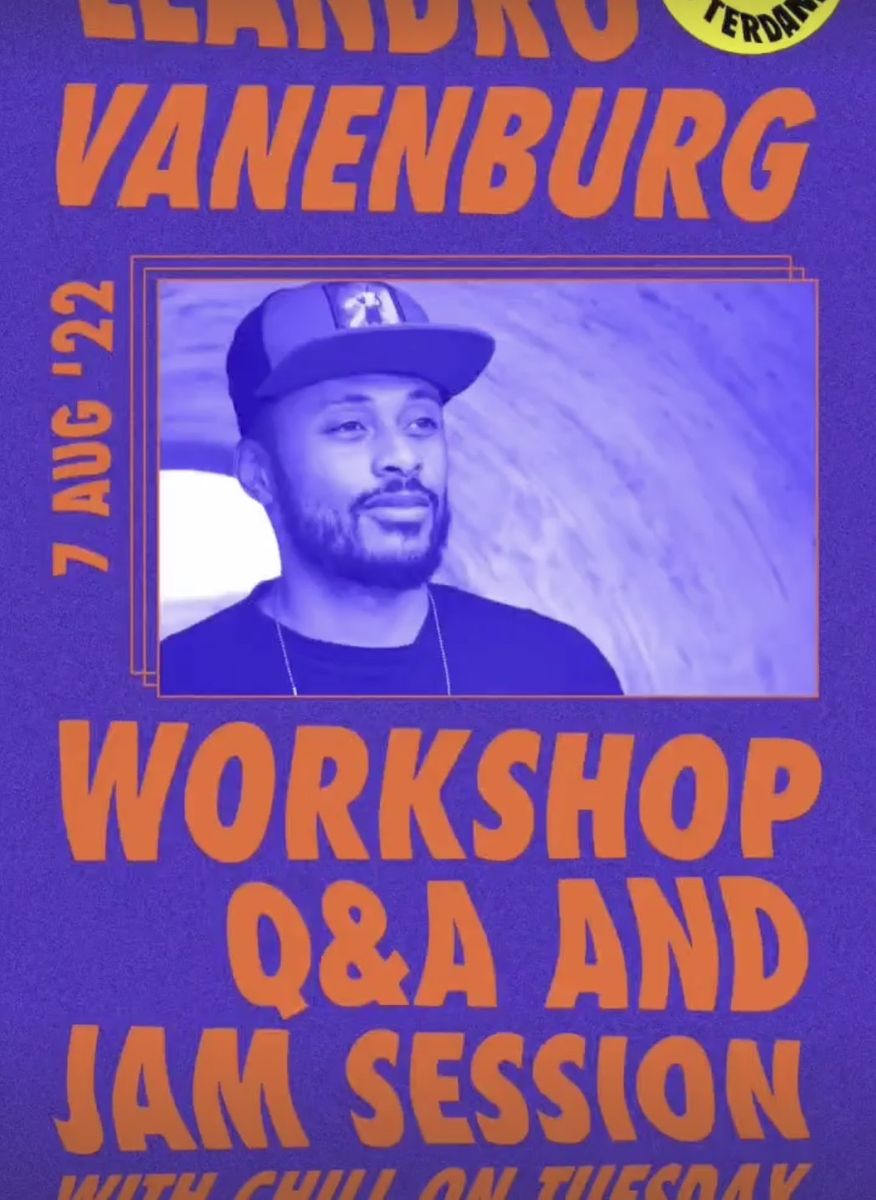 Leandro Vanenburg: workshop, Q&A and jam session flyer