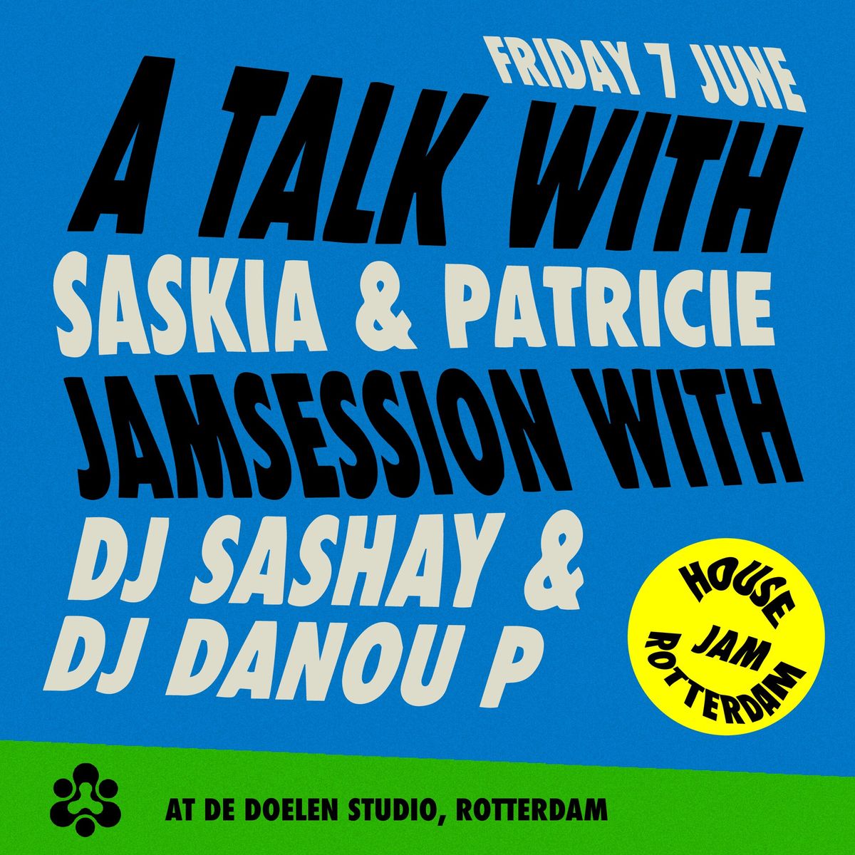 A talk with Saskia & Patricie flyer 1 of 2