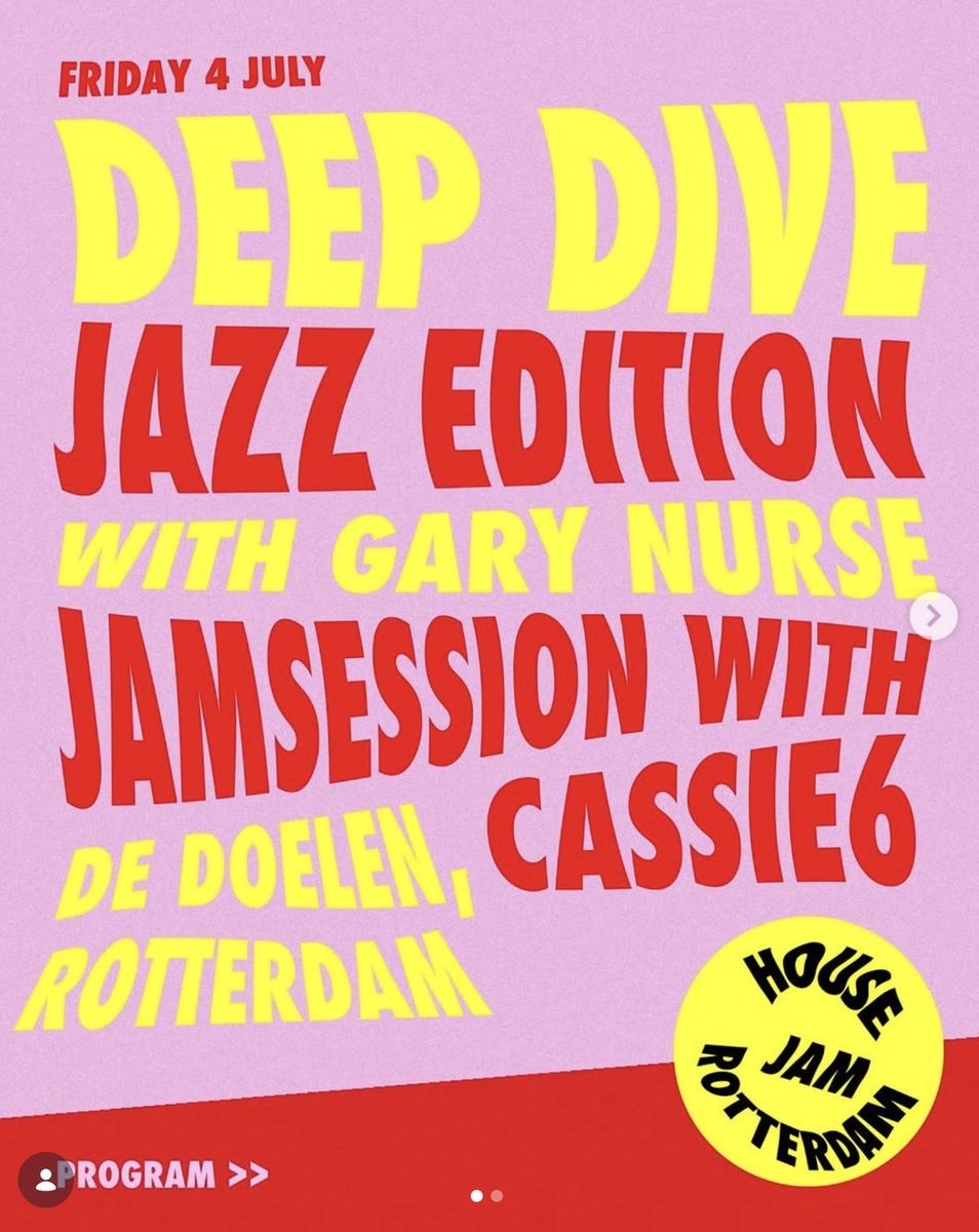 Deep Dive, jazz edition flyer